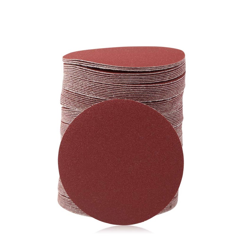 SPEEDWOX Hook and Loop Sanding Discs 100pcs 3 Inch 240 Grit Sandpaper for Wood Drill Grinder Rotary Tools No Hole - Image 1